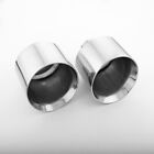 Exhaust Tips 2.5" Inlet 6" Out Angle Cut 7" Length 2PCS Double Wall SS304