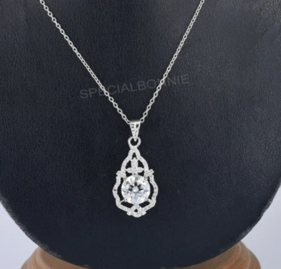 Collar de diseñador de diamantes blancos de 3,70 quilates - VIDEO - Tachuelas de diamantes gratis. Foto 1 de 4