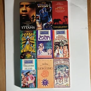Disney VHS Tapes Lot of 9 - The Making of Lion King, Tron, Treasure Island - Picture 1 of 9