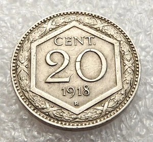 Italy 1918 20 Centesimi Overstruck High Grade VF C|5407 - Picture 1 of 2