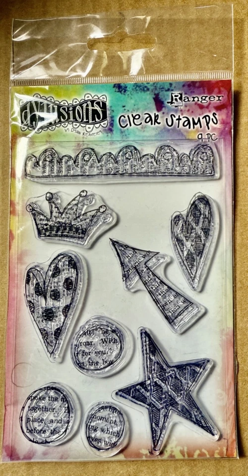 Estampillas transparentes Dylusions estampadas con estrellas Foto 1 de 2