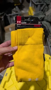 Calcetines Under Armour Allsport Grandes Steeltown Dorado HeatGear Sobre la pantorrilla Nuevo Logo - Imagen 1 de 3