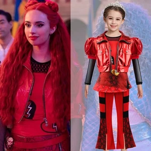 Kids Descendants The Rise of Red Cosplay Costume Halloween Coat Top pants Outfit - Picture 1 of 9