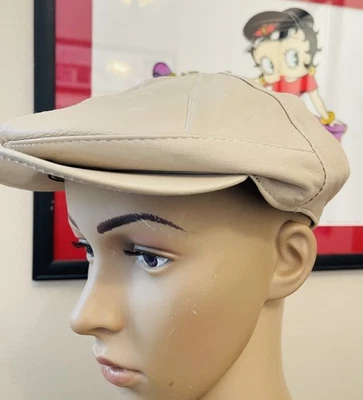 Cabbie Hat 8 Panel Newsboy Apple Cap Made in USA Eco Friendly 7-7 1/8 Stone - Image 1 of 4