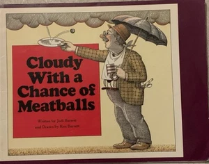 Cloudy With A Chance Of Meatballs By Judi Barrett 1978 GOOD Vntg Paperback RARE! - Picture 1 of 15