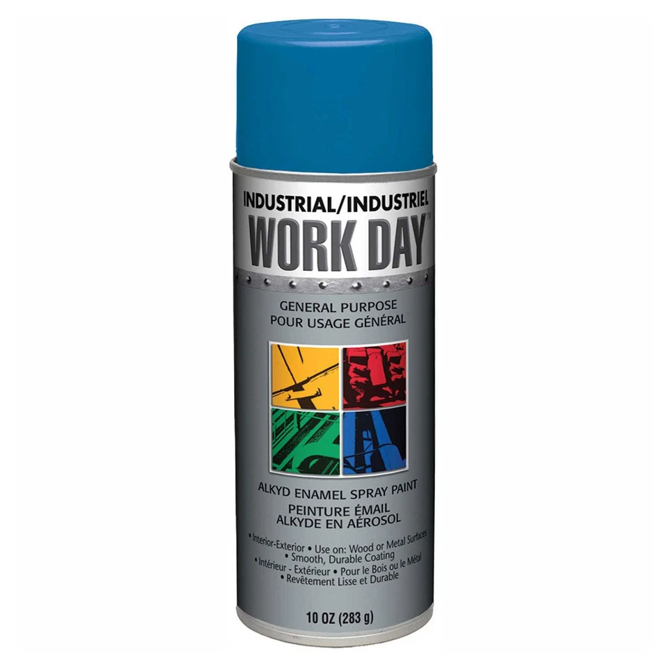 Lote de 12 pinturas esmaltadas Krylon Industrial Work Day Rue azul Foto 1 de 1