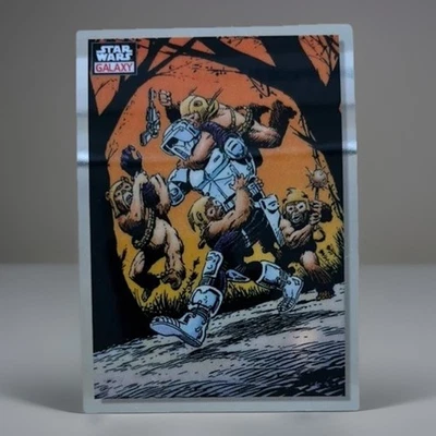 2022 Topps Star Wars Galaxy Refractor Stormtrooper Overrun! #24 Ewoks - Image 1 of 2