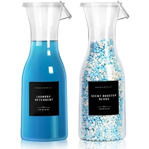 Best Detergent Dispenser Bottle 40oz with Waterproof Label for Detergent, Soap - Picture 1 of 6