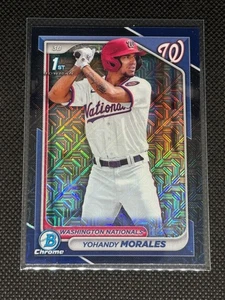 2024 Bowman - Chrome Prospects Yohandy Morales #BCP-52 Navy Mojo Refractor /175 - Picture 1 of 2