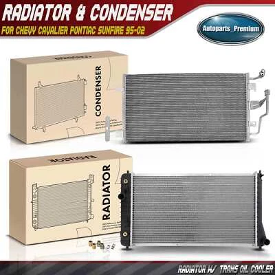 Radiator & AC Condenser Cooling Kit for Chevrolet Cavalier Pontiac Sunfire 95-02 - Image 1 of 4