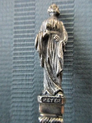 Gorham APÓSTOL SAN PEDRO PLATA ESTERLINA 925 Santo GRANDE FIGURA 3D Foto 1 de 4