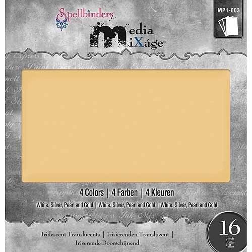 Spellbinders Iridescent Translucent Paper Sheets Silver Pearl Gold - NEW SEALED - Image 1 of 1