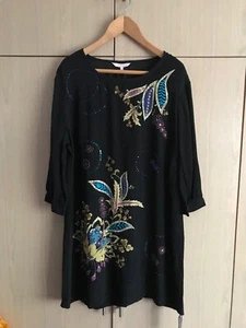 BNWT butterfly by Matthew Williamson Black and Patterned Dress Ladies size - 18 - Picture 1 of 5