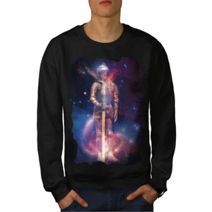 Wellcoda Knight Planet Space Cosmos Herren Sweatshirt - Bild 1 von 5