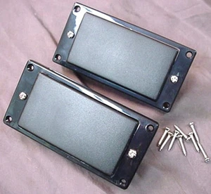 PAR DE PASTILLAS DE GUITARRA HUMBUCKER NEGRAS SUAVES - JUEGO DE PASTILLAS - Imagen 1 de 4