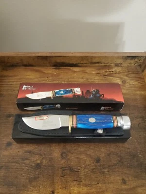 Frost Cutlery Steel Warrior Bowie Knife Blue SW-113 New In Box w/ Sheath  - Image 1 of 4