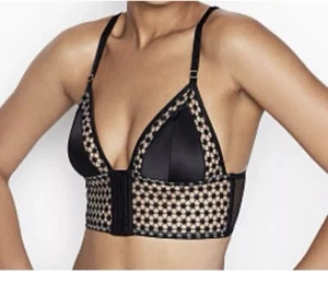 Victoria's Secret LENCERÍA DE LUJO STARBURST SUJETADOR TRIANGULAR LÍNEA LARGA Negro XL - Imagen 1 de 15