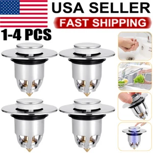 Universal Bathroom Sink Plug Stopper Pop-up Drain Filter Wash Basin Core Bounce - Picture 1 of 12
