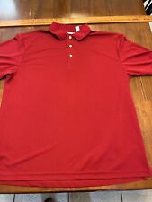 Cubavera shirt men's large L polo athletic top red short sleeve Perry Ellis GUC