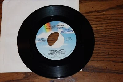 CONWAY TWITTY VINYL 45 FIT TO BE TIED DOWN B/W WHEN YOU'RE COOL UNPLAYED - Image 1 of 2