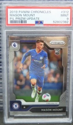 2019-20 Chronicles Prizm Update Mason Mount Rookie RC #312 PSA 9 Chelsea  - Image 1 of 2