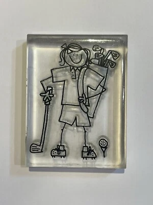 Provo Craft Golf Girl Clear Acrylic Stamp - Image 1 of 4