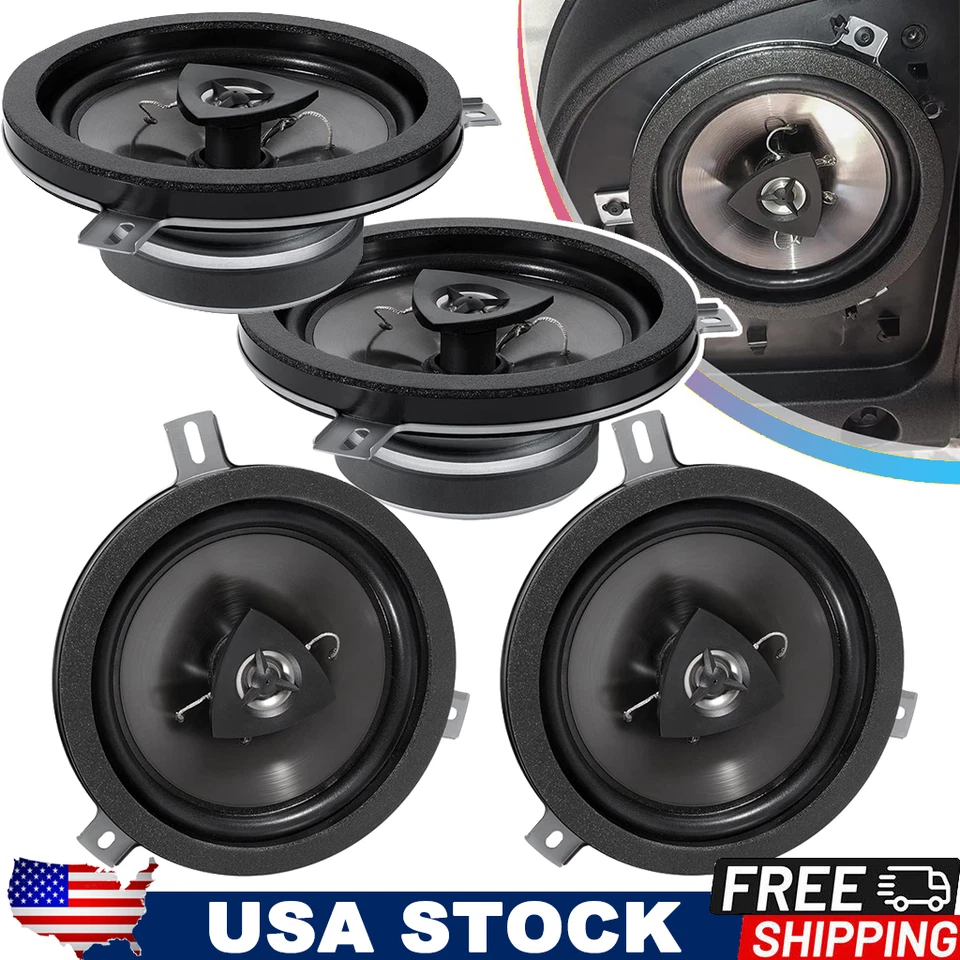 Paquete de 4 altavoces Kicker actualización para Jeep Wrangler JK JKU 77KICK10 2007-2018 Foto 1 de 4
