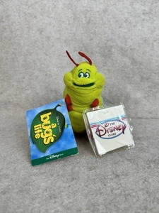 Vintage 90 Disney Store A Bug's Life Heimlich Mini Bean Bag 9" Plush Caterpillar - Picture 1 of 3