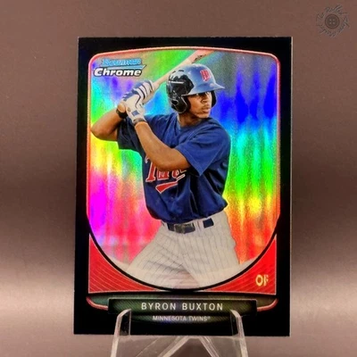 2013 Bowman Chrome Byron Buxton Black Mini Refractor /25 1st Card #1 See Photos - Image 1 of 3
