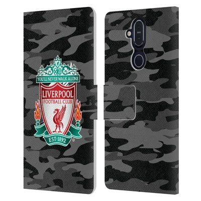 OFFICIAL LIVERPOOL FOOTBALL CLUB CAMOU PU LEATHER BOOK CASE FOR NOKIA PHONES - Image 1 of 4