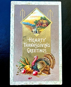 Antike Grußkarte zum Erntedankfest Vintage Urlaubspostkarte Türkei - Bild 1 von 3