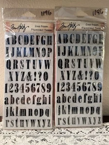 2 PKS Jim Holtz Stampers Anonymous Cling Stamps Mini Worn Text New Free Shipping - Picture 1 of 6
