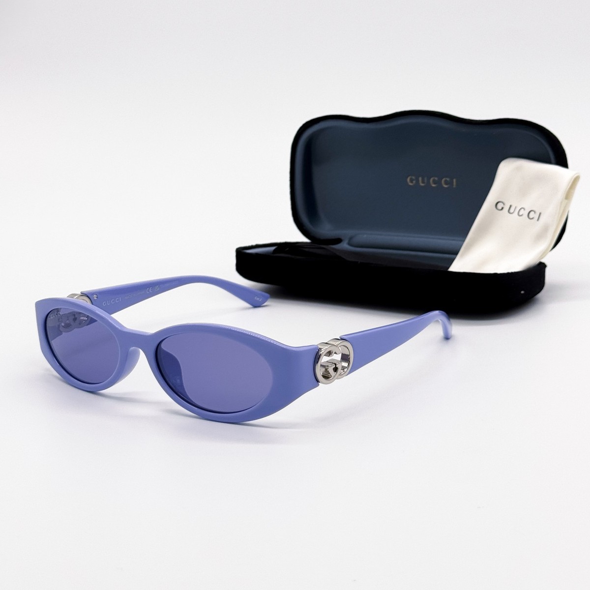 NEW GUCCI SUNGLASSES WOMEN OVAL PURPLE GUCCI GG1662SA 003 | eBay display picture 1