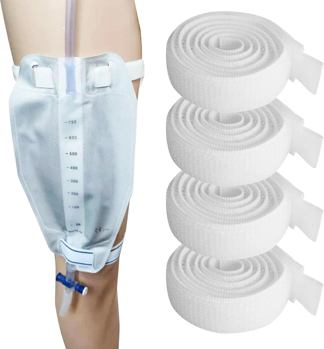 Urinbeutelhalter-Hose Für Männer & Frauen – Mit Reißverschlusstaschen (2000 Ml), Verstellbarem Bund, Grau