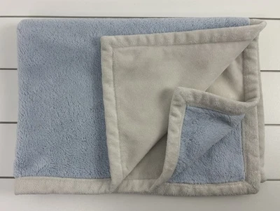Manta de bebé POTTERY BARN KIDS Lovey felpa Velboa azul blanco roto Foto 1 de 4