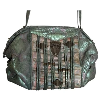 Bolso de Hombro Sharif De Colección Cuero Metálico Verde Iridiscente Hecho en EE. UU. Foto 1 de 4