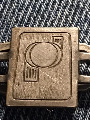 Vintage Tie Clasp Velvet Grip Silverplate Art Deco Silver Plate Tie Clip - Image 1 of 4