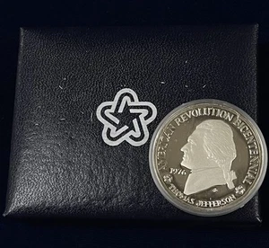 1976 Bicentennial Medal Commemorating Declaration Independence Thomas Jefferson - Picture 1 of 8