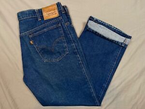 VTG 80s Levi's 549 Jeans 38x28 Skosh More Room Leather Tab Baggy Wide Relaxed