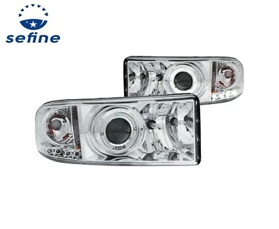 FAROS PROYECTOR ANZO HALO CROMADOS Para 94-02 RAM 1500/2500/3500 / RAM SPORT Foto 1 de 4