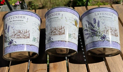 Metalltopf Deko Lavendel Landhaus Lavendel 11 x 11 cm - Bild 1 von 4
