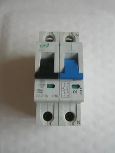 DISYUNTOR CIRCUITO MCB DE DOBLE POLO MOELLER C16 16 AMP (FAZ- 1N-C16) 10KA - Imagen 1 de 1