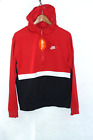 Nike Boys Hoodie Xl Jumper Cotton Zip Neck Pullover Hooded Sweater Red