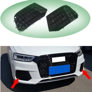 Fit For 2016-2017 Audi Q3 Front Bumper Honeycomb Fog Light Lamp Cover Grill 2Pcs - Picture 1 of 12