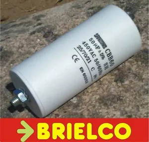 CONDENSATEUR DÉMARRAGE BOBINAGE MOTEUR 50UF 50MF 450V 105X52MM ENVIRON 50/60HZ - Imagen 1 de 1