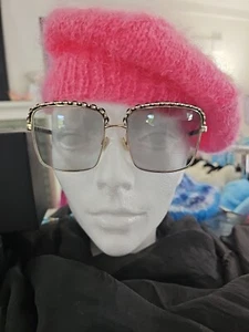 Authentic Gold and Leather Chanel CC Sunglasses - Picture 1 of 5
