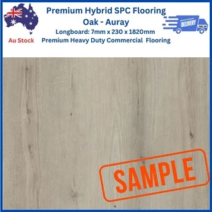 7mm Premium SPC Hybrid Flooring Auray Oak Longboard - Picture 1 of 6