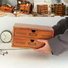 Vintage Chest of Drawers Wooden 1-5 Tiers Cabinet Desktop Storage Box Organiser