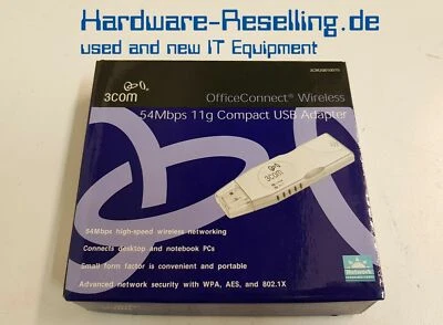 3com Office Connect USB 2.0 Wireless 54Mbps 11g Compact Adapter 3CRUSB10075 -NEU - Bild 1 von 2
