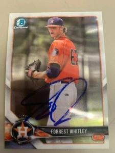 Forrest Whitley 2018 Bowman Chrome Signed Team Card - Picture 1 of 1